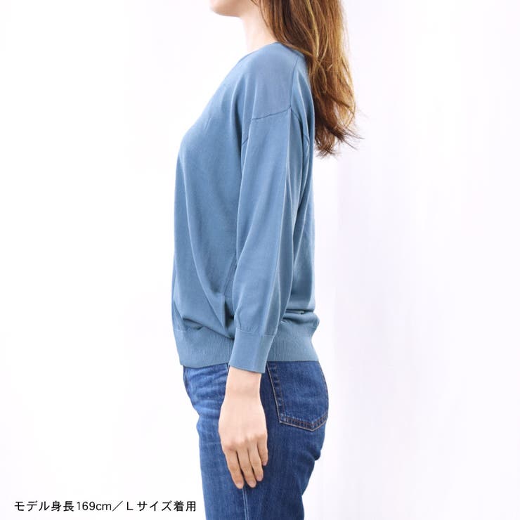 ニット Ｖネック 七分袖 | terracotta | 詳細画像9 