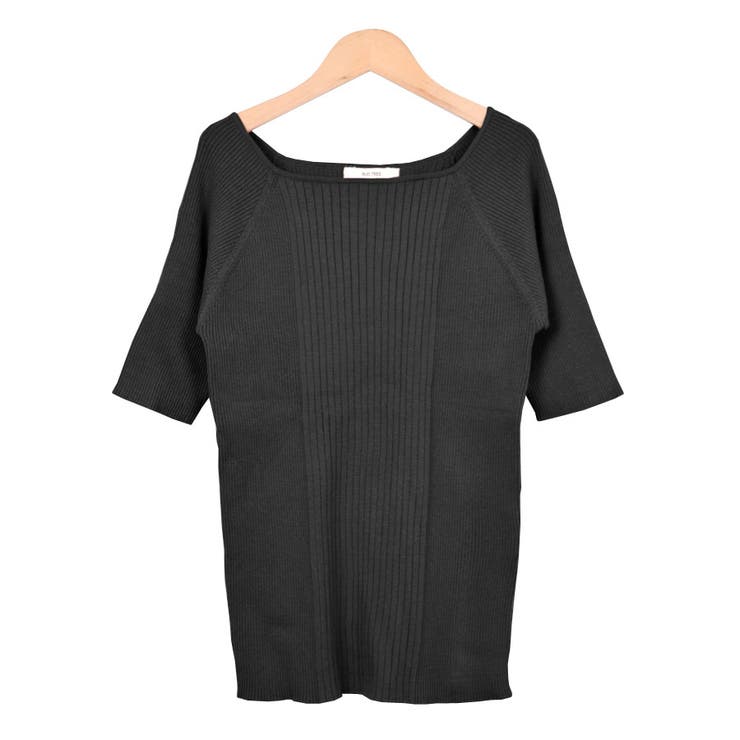 ４．ブラック | リブニット ニットソー タイト | terracotta