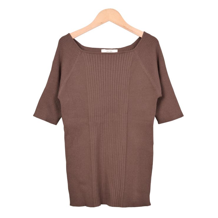 ５．ブラウン | リブニット ニットソー タイト | terracotta