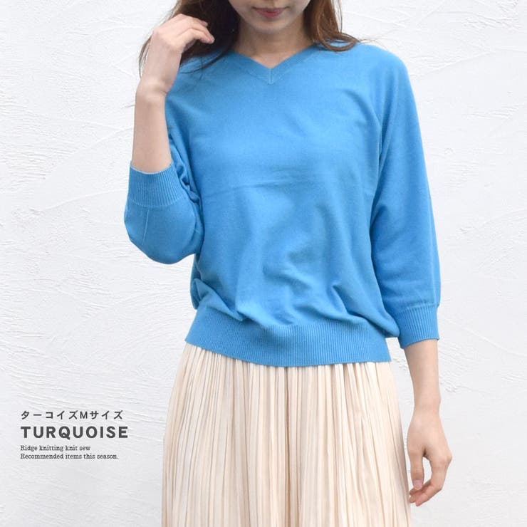 ニット Vネック ニットソー | terracotta | 詳細画像12 