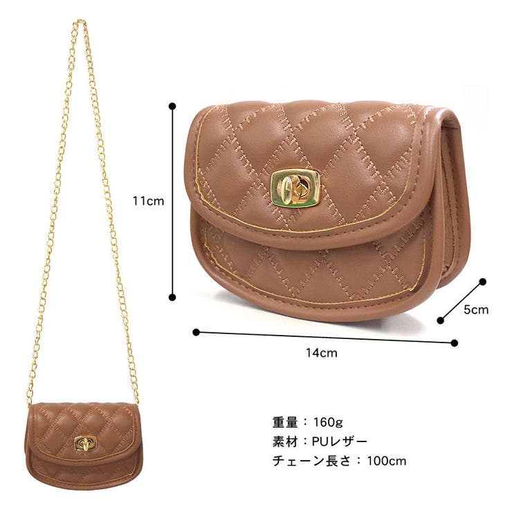 ミニポシェット キルティング チェーンバッグ | terracotta | 詳細画像14 