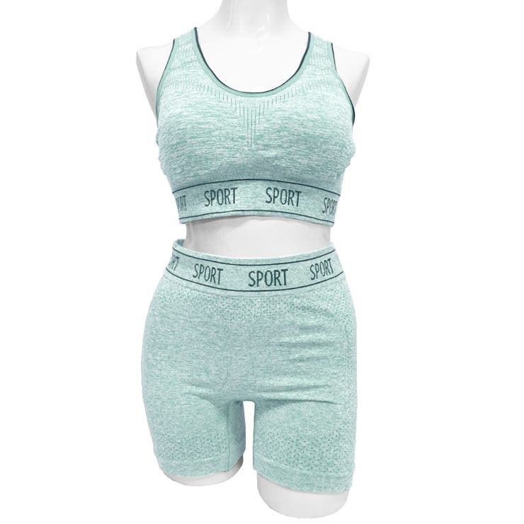 スポーツブラ 上下セット ブラショーツセット[品番：QN000006193