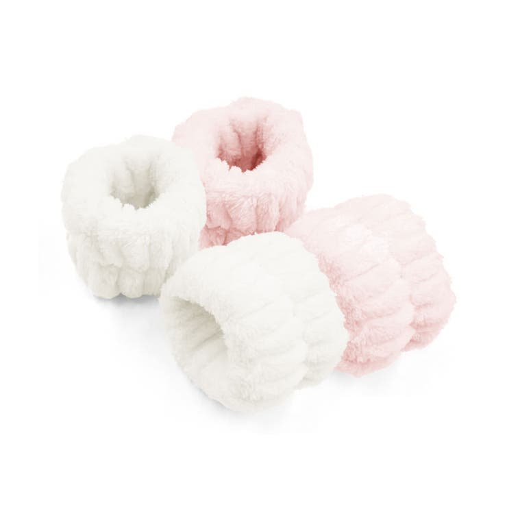 ２．ホワイト×ピンク | 吸水リストバンド 2ペアセット 2個セット | terracotta