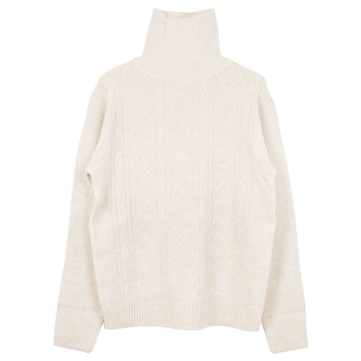 ３．アイボリー | ニット タートルネック セーター | terracotta