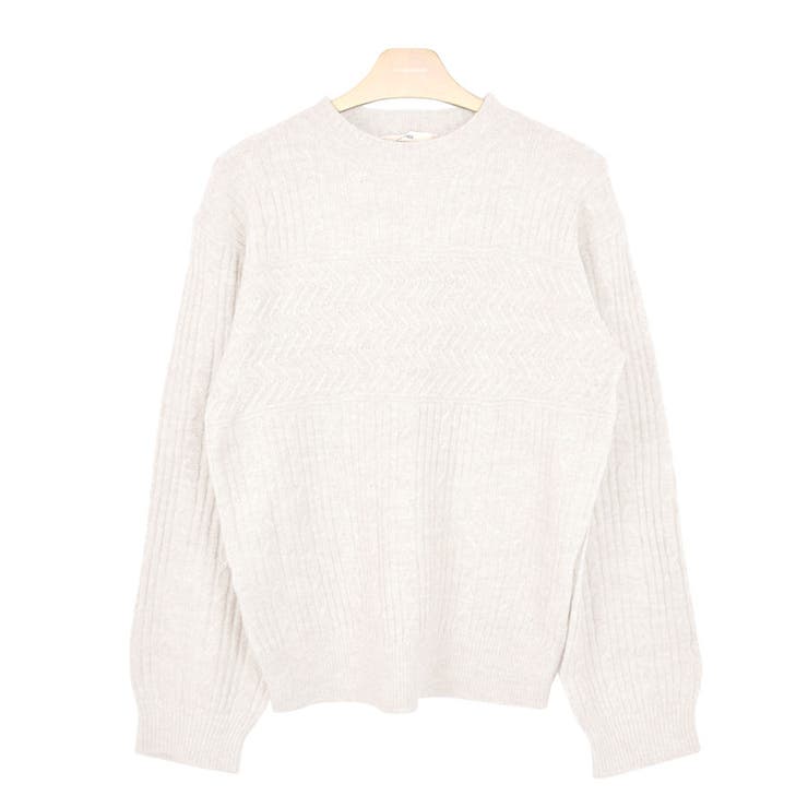 １．アイボリー | ニット セーター ケーブルニット | terracotta