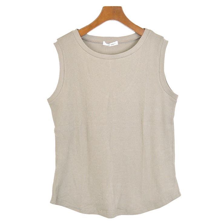 ３．グレージュ | タンクトップ リブ地 ノースリーブ | terracotta