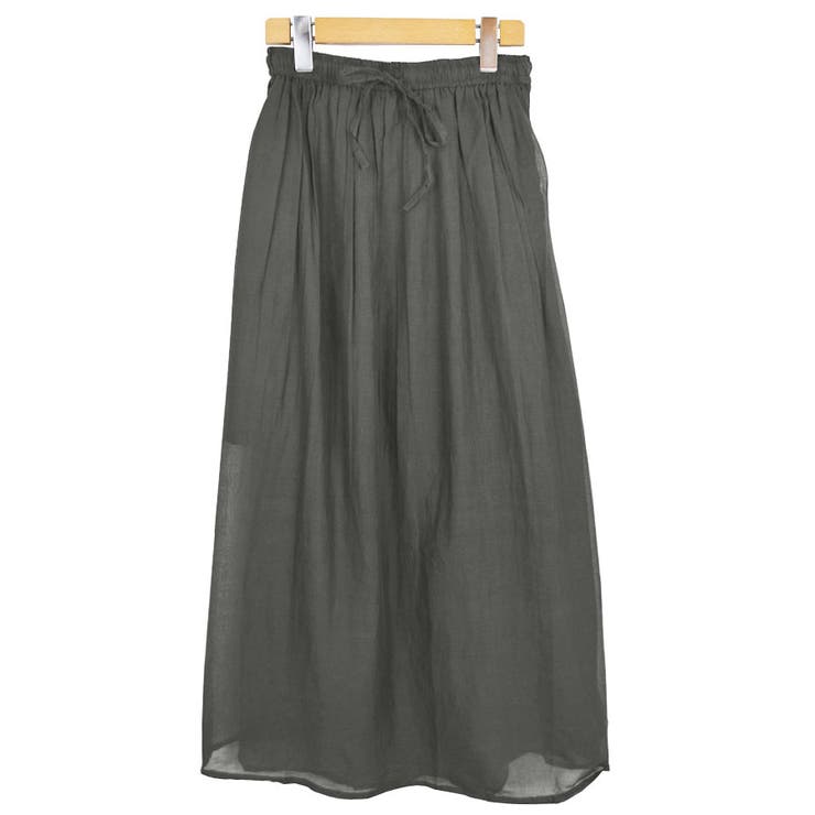 ３．チャコール | スカート ロング丈 ウエストゴム | terracotta