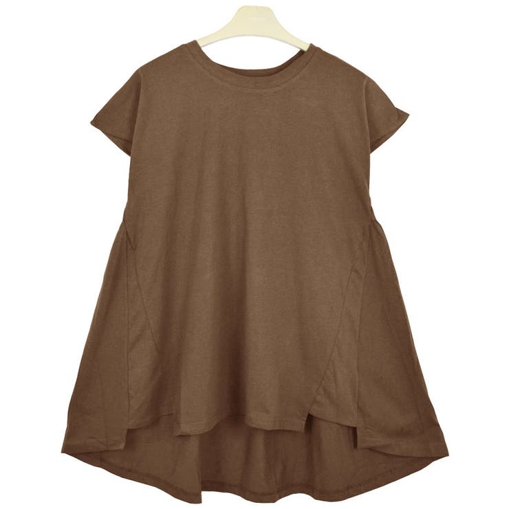 ２．ブラウン | Tシャツ カットソー ペプラム | terracotta