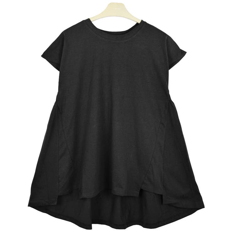 ４．ブラック | Tシャツ カットソー ペプラム | terracotta