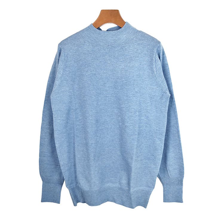 ７．濃サックス | ニット 長袖 秋 | terracotta