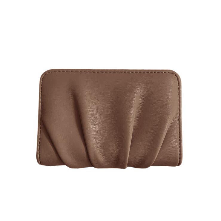 ６．ダークブラウン | カードケース 春 ギャザー入り | terracotta