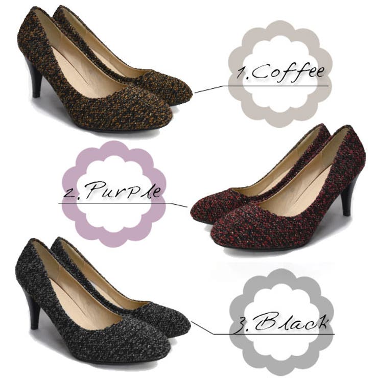 パンプス レディース ハイヒールラウンドトゥ | terracotta | 詳細画像3 