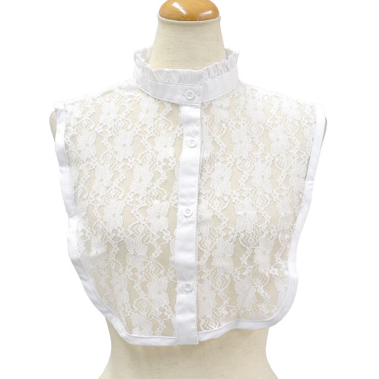 ３．立襟総レース白 | つけ襟 付け襟 付けえり | terracotta