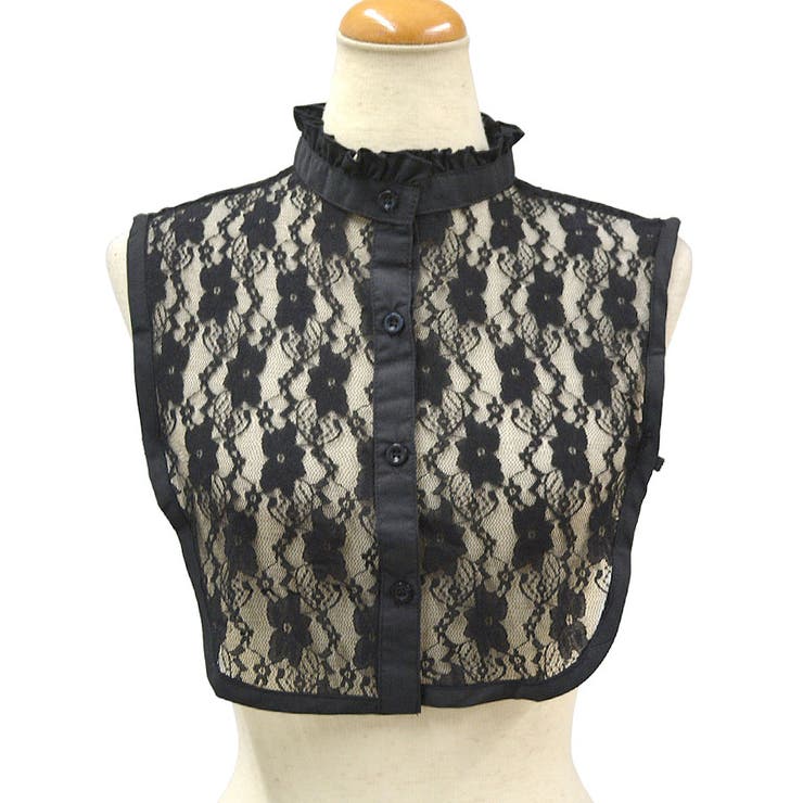 ４．立襟総レース黒 | つけ襟 付け襟 付けえり | terracotta