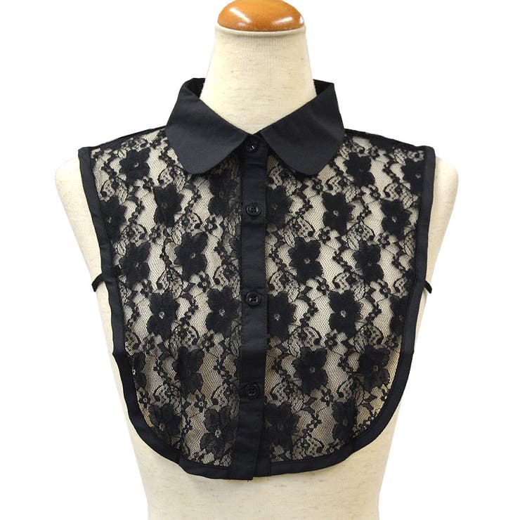 ６．丸襟総レース黒 | つけ襟 付け襟 付けえり | terracotta