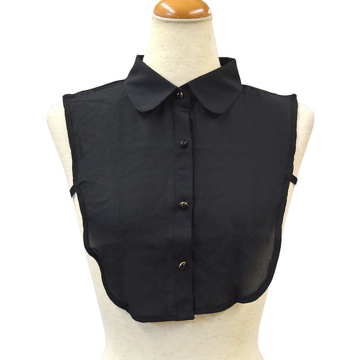 １２．丸襟シフォン黒 | つけ襟 付け襟 付けえり | terracotta