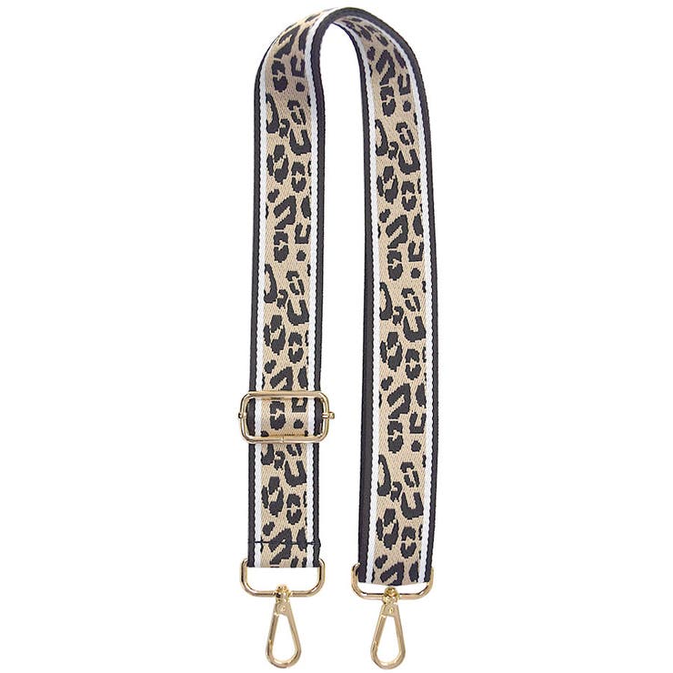 ６．ラインレオパード | ショルダーストラップ バッグ用 太め | terracotta