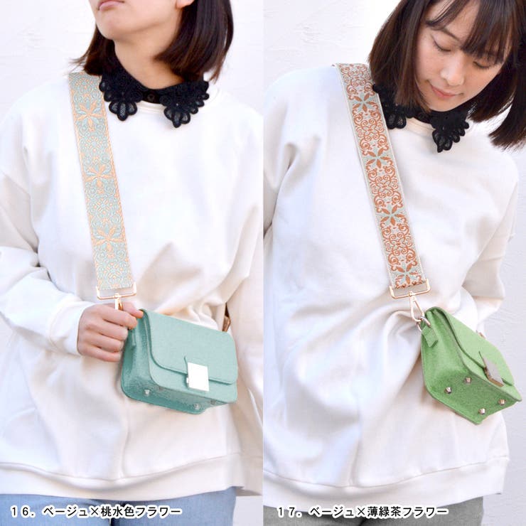 ショルダーストラップ 刺繍 春 | terracotta | 詳細画像20