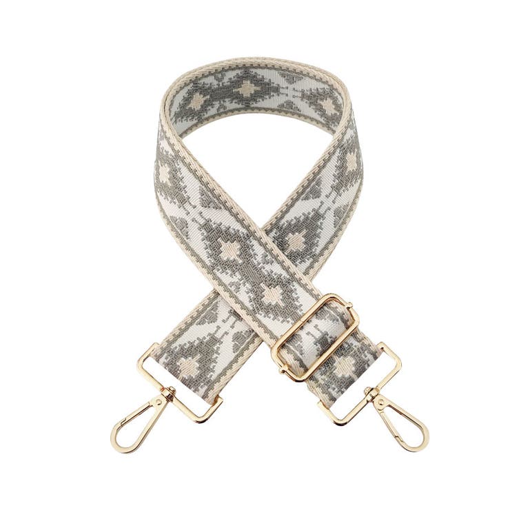 12.ベージュ×灰エスニック | ショルダーストラップ 刺繍 春 | terracotta