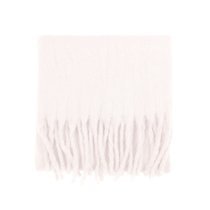 １．アイボリー | マフラー レディース 太フリンジ | terracotta