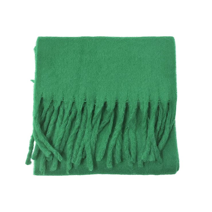 １５．グリーン | マフラー レディース 太フリンジ | terracotta