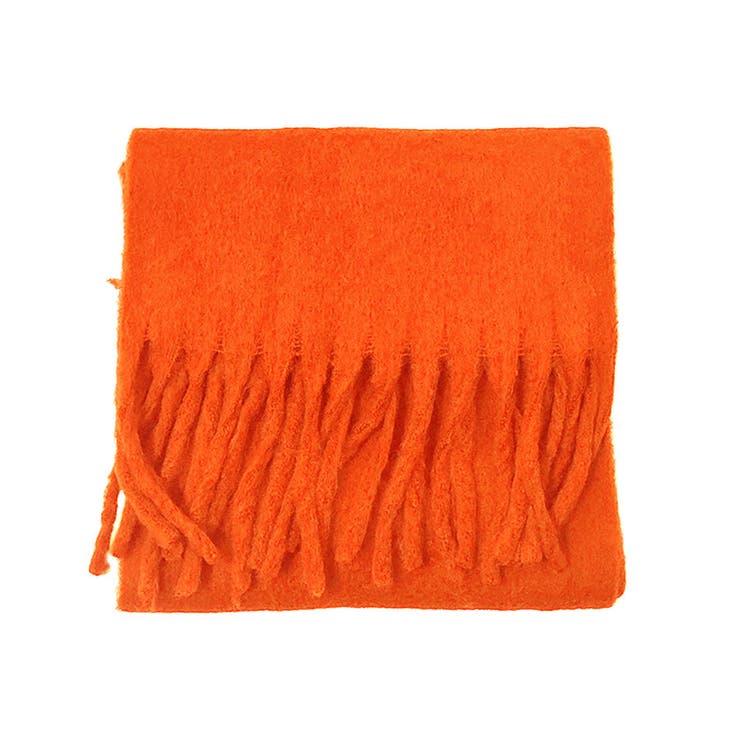 １６．オレンジ | マフラー レディース 太フリンジ | terracotta