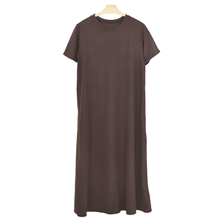 ３．ブラウン | 夏ワンピース 半袖 マキシ | terracotta