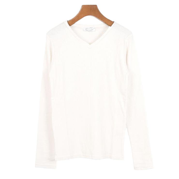 ３．Ｖ首×オフホワイト | Tシャツ カットソー 長袖 | terracotta