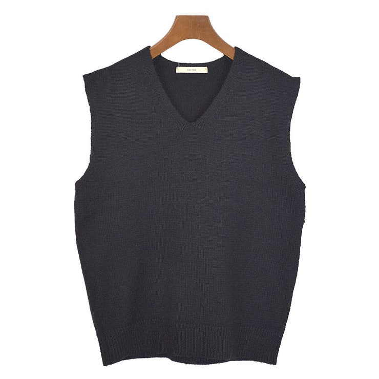 ２．ブラック | ニットベスト レディース Vネック | terracotta