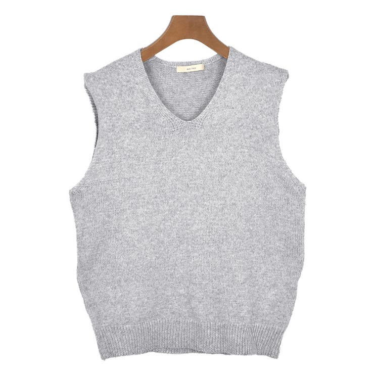 ３．グレー | ニットベスト レディース Vネック | terracotta