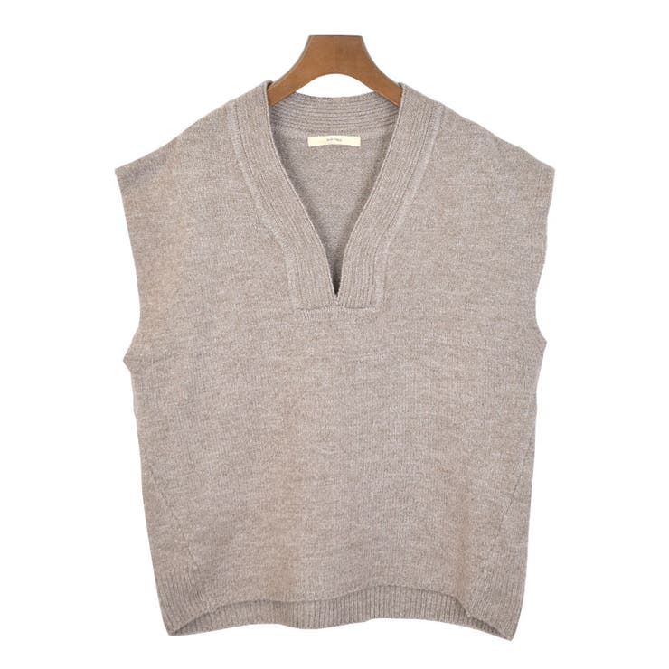 ３．モカ | ニットベスト レディース Vネック | terracotta