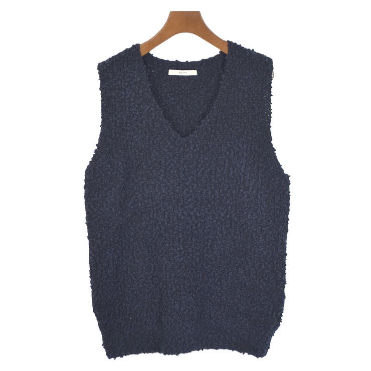 ３．ネイビー | ニットベスト レディース Vネック | terracotta