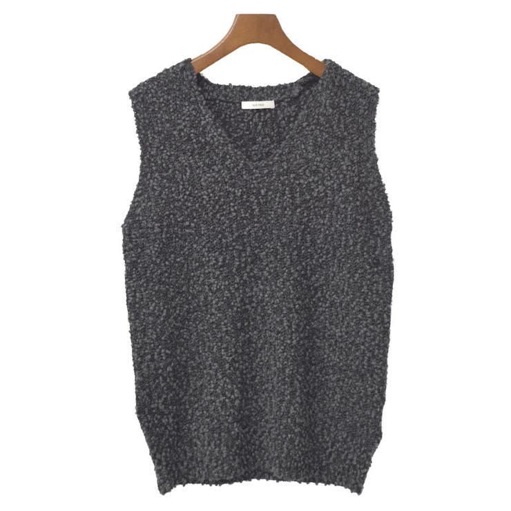 ６．チャコール | ニットベスト レディース Vネック | terracotta