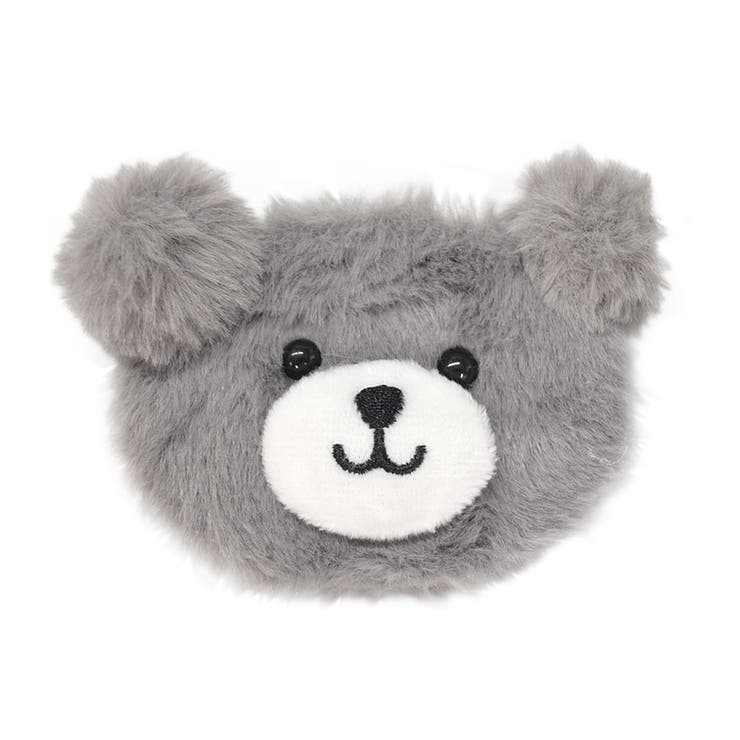 ４．グレーくま | コンパクトミラー 鏡 拡大鏡 | terracotta