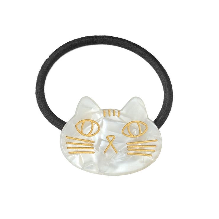 【新品・未使用】　acca アッカ　猫　キャット　ラインストーン　ヘアゴム 新品・未使用】 acca アッカ 猫 キャット ラインストーン