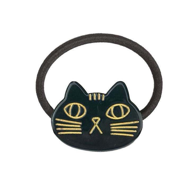 ２．ブラック | 猫 ヘアゴム ヘアアクセサリー | terracotta