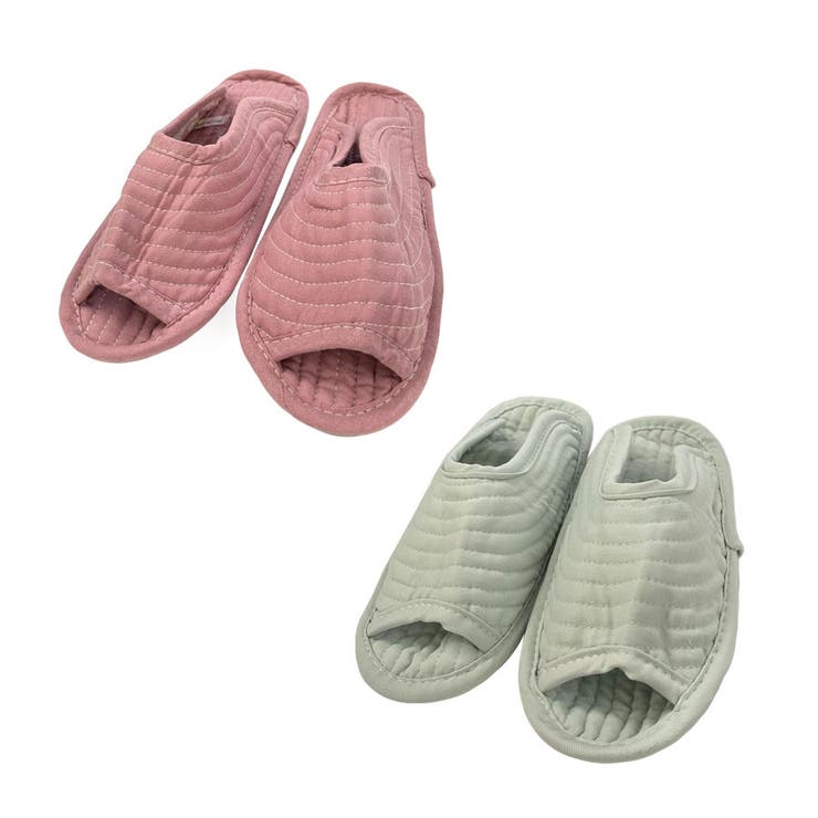 ３．Ｃセット | スリッパ 2足セット 綿 | terracotta