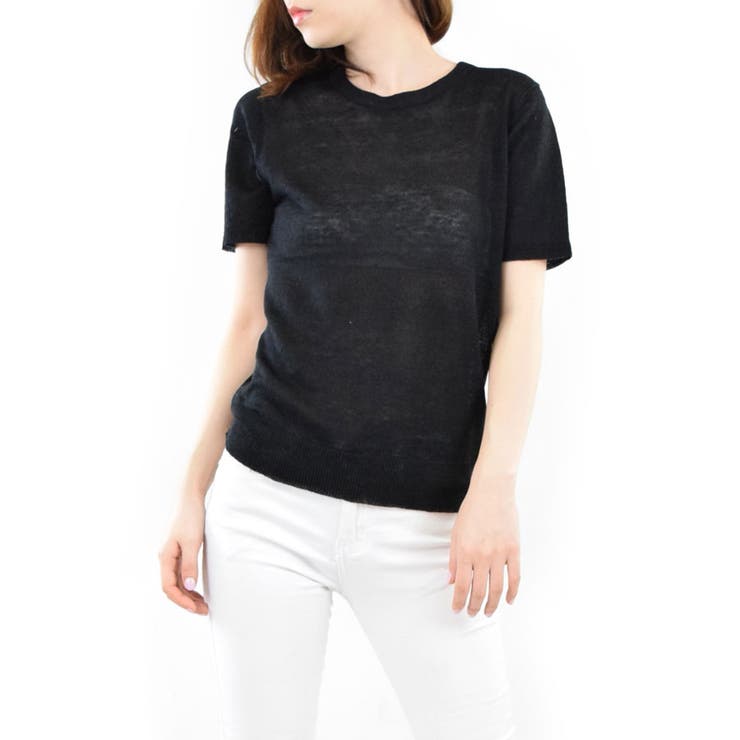 サマーニット 麻100% レディーストップス | terracotta | 詳細画像7 