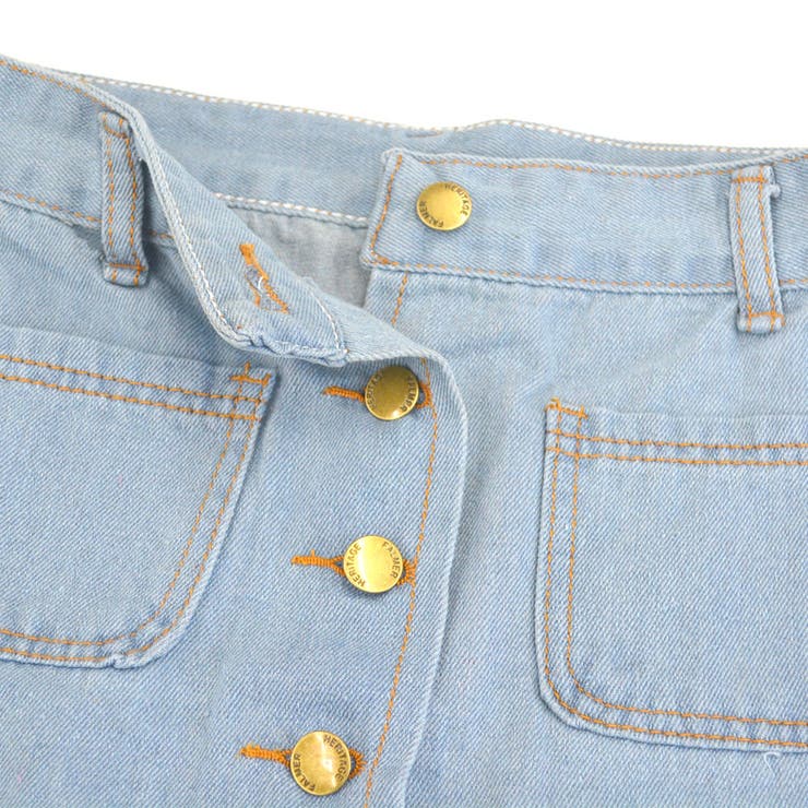 フロントボタン スカート デニムスカート | terracotta | 詳細画像7 