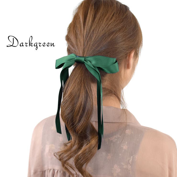 ヘアゴム ロングリボン ヘアポニー | terracotta | 詳細画像11 