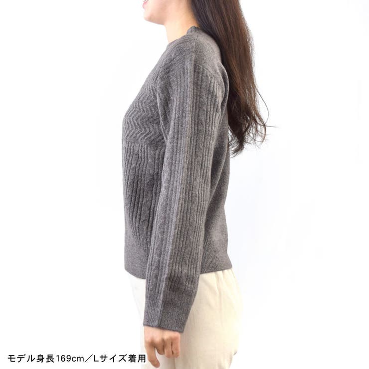 ニット セーター ケーブルニット[品番：QN000006249]｜terracotta