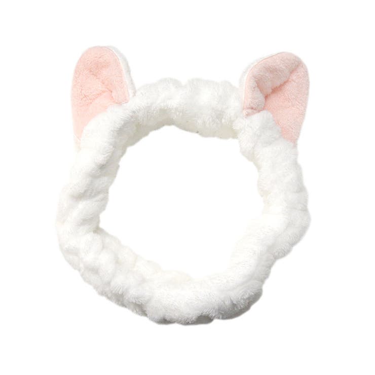 ４．ねこホワイト | ヘアバンド 動物 洗顔 | terracotta