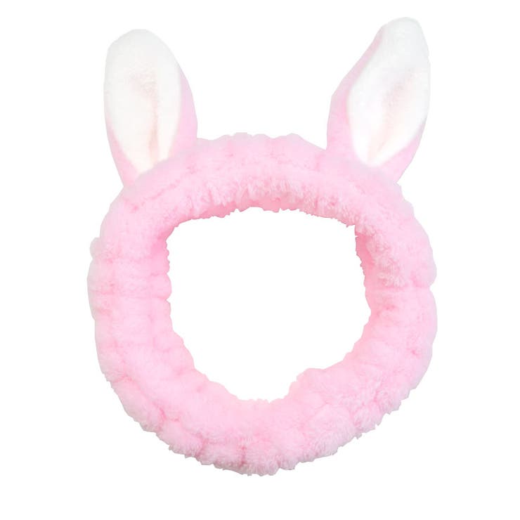 １２．うさぎチェリーピンク | ヘアバンド 動物 洗顔 | terracotta