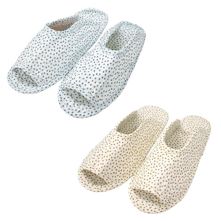 １７．ミクロ花柄 | 洗える スリッパ ルームシューズ | terracotta