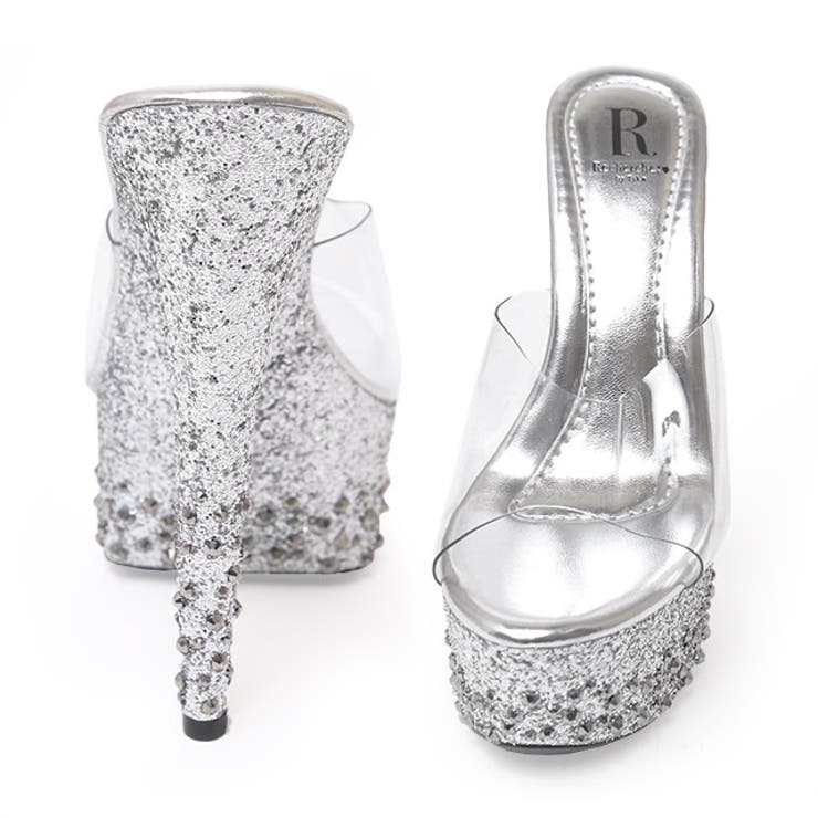 ラメベースソール大小ビジュークリアサンダル ハイヒールサンダル キャバサンダル | Tika | 詳細画像4 