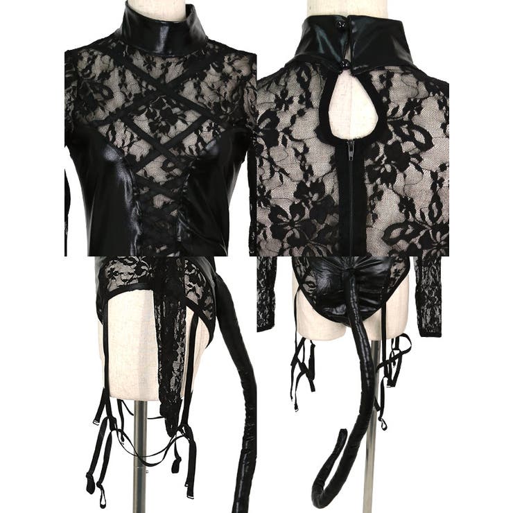 ミステリアスボンテージ×レースキャットガールコスチューム ハロウィン