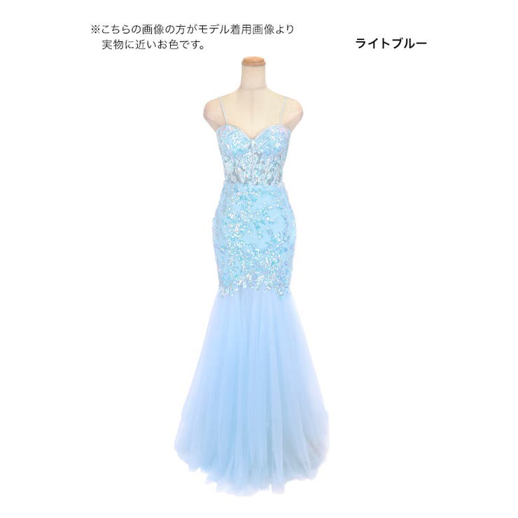 ベアバックレースアップチュールタイトマーメイドドレス