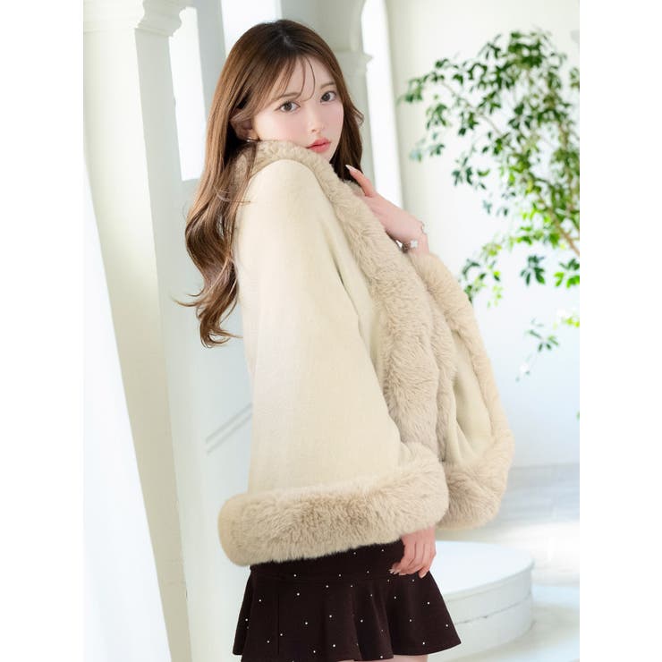 Tika フェイクファーボリュームショール キャバドレス小物 | Tika | 詳細画像1 