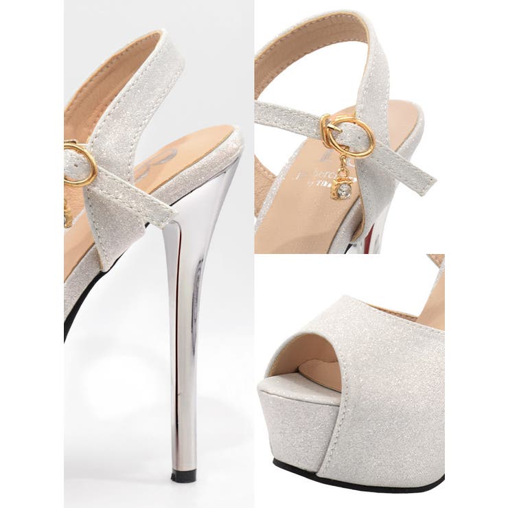 ワンカラーデザインオープントゥサンダル ハイヒール 10cm以上 | Tika | 詳細画像5 