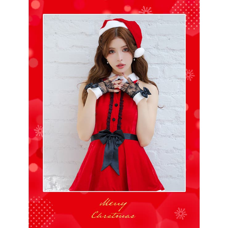 アメリカンスリーブ×ハイウエストマークリボンフレアサンタコスチューム | Tika | 詳細画像7 